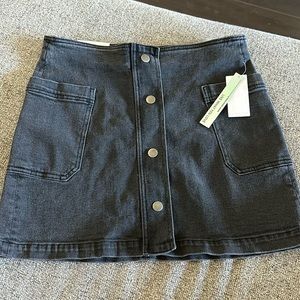 Washed black denim skirt NWT